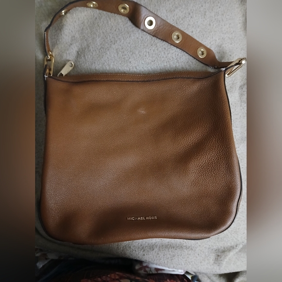 Michael Kors Tan Leather Messenger Bag
